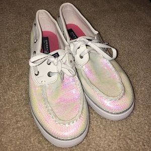 Bahama White Iridescent Sperry Top-sider shoes ✨👟